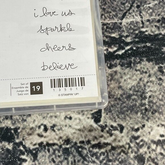 Stampin Up! GOOD GREETINGS Rubber Mount Wood 19pc Stamp Set 135017 - Picture 3 of 9